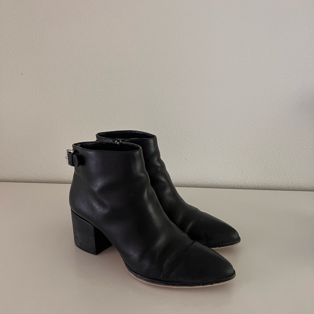 Michael Kors Black Ankle Booties with Block Heel